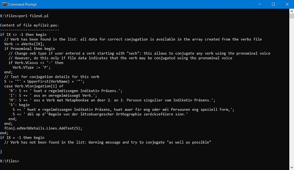 Perl script sample: Copying a text file and appending data