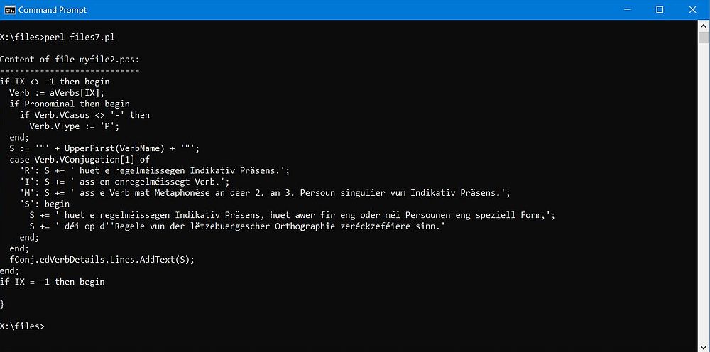 Perl script sample: Updating a text file