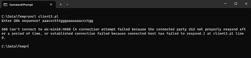 SOAP client with Perl - Client request blocked by the firewall on the target computer