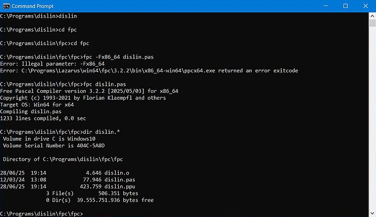 DISLIN on Windows: DISLIN for Free Pascal - Building the dislin.pas unit