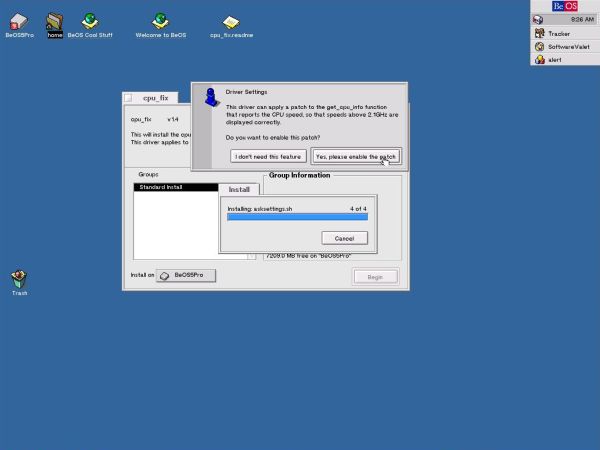 BeOS 5 Professional: Applying the CPU patch [2]