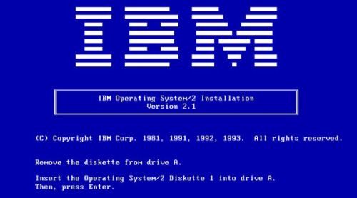 DOS triple boot: Installing the OS/2 boot manager - The IBM boot screen