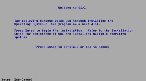 DOS triple boot: Installing the OS/2 boot manager - Leaving the OS/2 installer to go to the command line