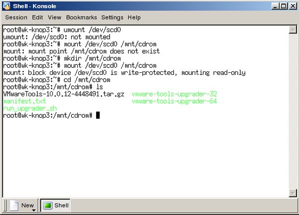 Manually mounting the CDROM drive in Knoppix 3.3