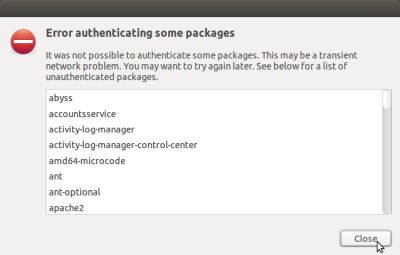 Updating BioLinux 8: Failure due to package authentication errors