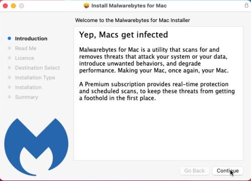 macOS antivirus software: Installing Malwarebytes for Mac