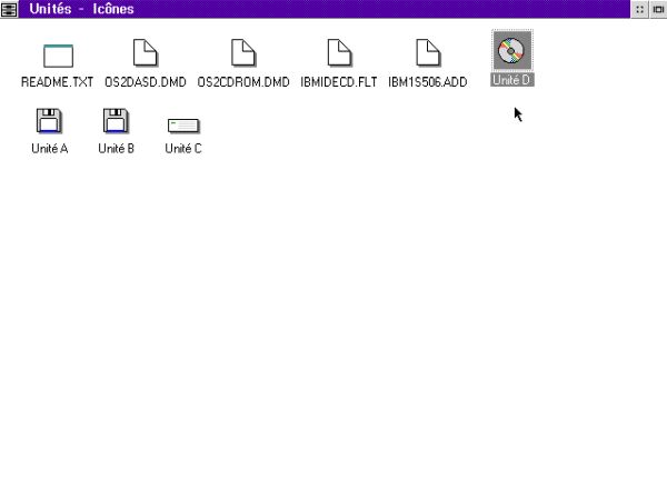 Adding CD support to OS/2 2.x: The newly installed CD-drive in File Explorer