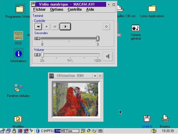 Adding multimedia support to OS/2 2.x: Playing AVI files, using software video animation