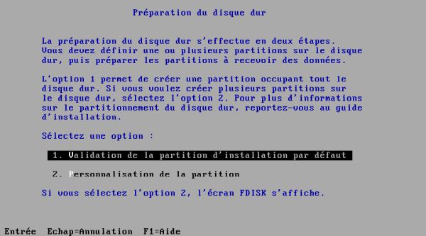 OS/2 2.11 installation on VMware: HDD preparation - Partionning [1]