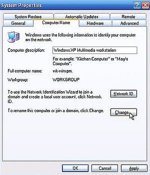 Windows Server 2003: Login from Windows XP - Configuring the domain [1]