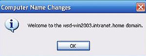 Windows Server 2003: Login from Windows XP - Configuring the domain [3]