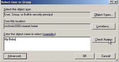 Windows Server 2003: Adding computers to Active Directory - Adding the domain user for computer 'wk-winxpm' [1]