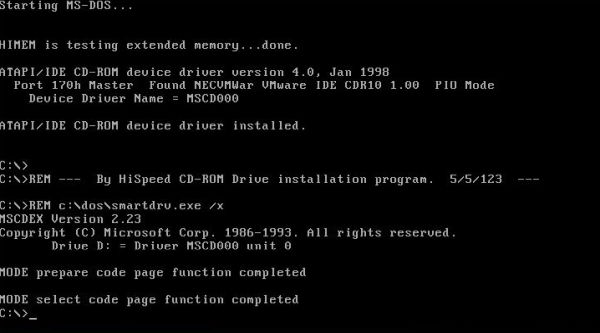 Windows 3.0 with Multimedia Extensions: Booting MS-DOS 6.22 with CDROM support