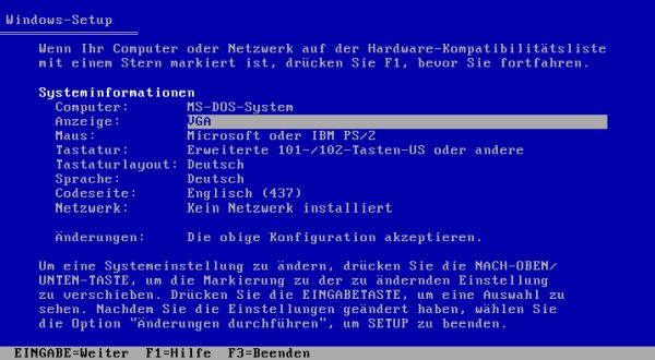 Windows 3.1 SVGA 1024×768 pixels: Windows Setup - Selecting to change the display driver