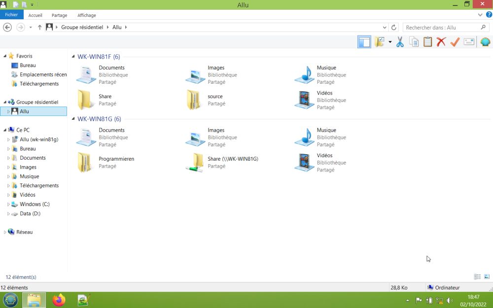 Windows 8.1: Homegroup shares displayed in File Explorer [3]