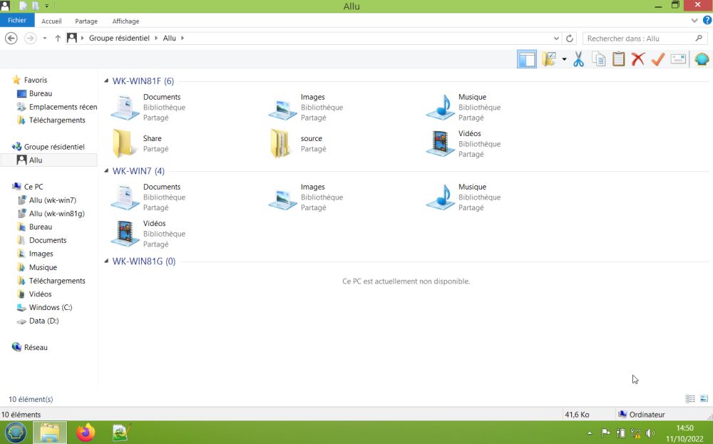 Windows 8.1: Homegroup shares displayed in File Explorer [5]
