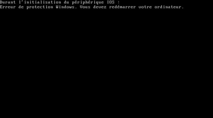 Windows 95 protection error during boot phase