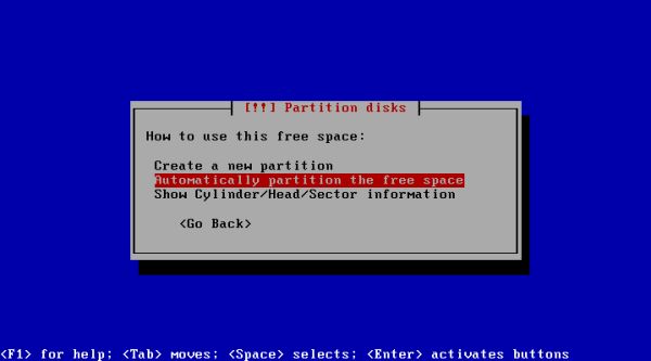 Q4OS installation: Manual partionning - Choose to automatically partition the unallocated space