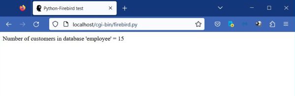 Accessing Firebird from Python: Successful query of the 'employee' database