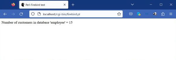 Accessing Firebird with Perl ODBC: Successful query of the 'employee' database