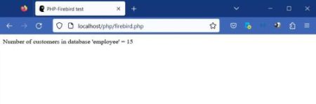 Firebird access from PHP: Successful query of the 'employee' database