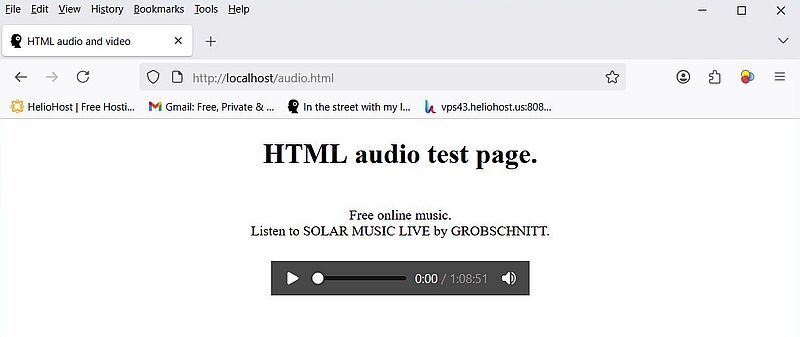 Website programming: Embedded audio file