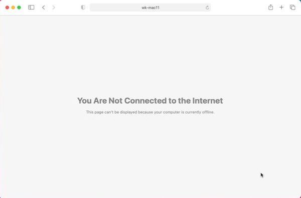Apache on macOS: 'Not connected to the Internet' error message in Safari