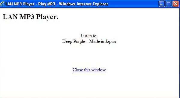 Local network MP3 player: Not possible to play the MP3 in old browsers (Internet Explorer 8 on Windows XP)