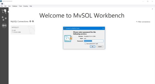 MySQL Workbench: Connecting to the MySQL server