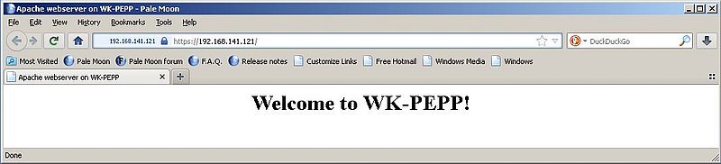 Apache on Peppermint OS: HTTPS access from a Windows 2000 computer