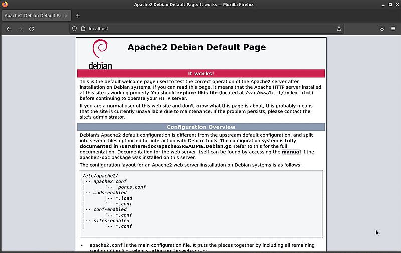 Apache on Peppermint OS: Apache default homepage on Debian base systems