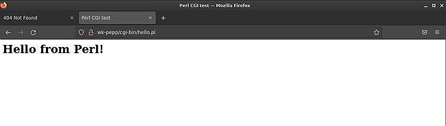 Apache on Peppermint OS: Perl script opened in Firefox