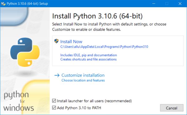 Installing Python 3 on MS Windows
