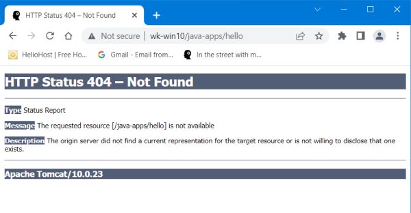 Accessing Tomcat via Apache: Error 404 (Resource not existing on Tomcat)