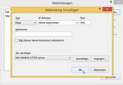IIS on Windows 8.1: HTTPS server configuration